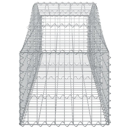 vidaXL Gabionen mit Hochbogen 15 Stk. 200x50x40/60 cm Verzinktes Eisen