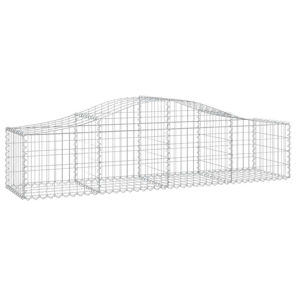 vidaXL Gabions avec arche haute 18 pcs 200x50x40/60 cm Fer galvanisé
