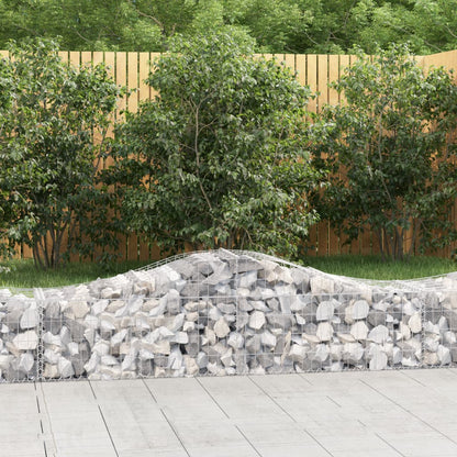vidaXL Gabions avec arc surélevé 50 pièces 200x50x40/60 cm Fer galvanisé
