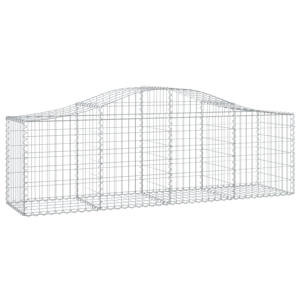 vidaXL Gabions avec arc surélevé 3 pcs 200x50x60/80 cm Fer galvanisé
