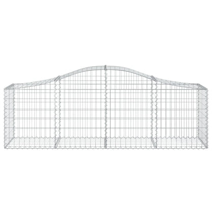 vidaXL Gabions avec arc surélevé 3 pcs 200x50x60/80 cm Fer galvanisé