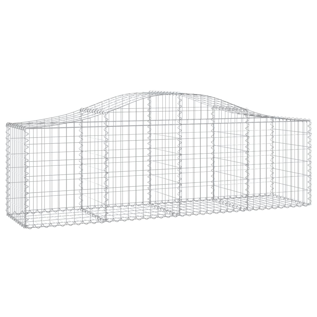 vidaXL Gabions à arc surélevé 7 pcs 200x50x60/80 cm Fer galvanisé