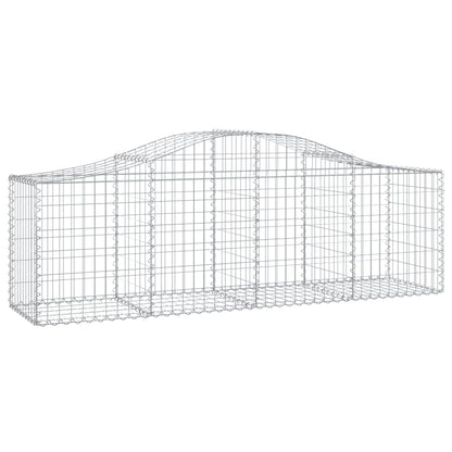 vidaXL Gabions à arc surélevé 7 pcs 200x50x60/80 cm Fer galvanisé