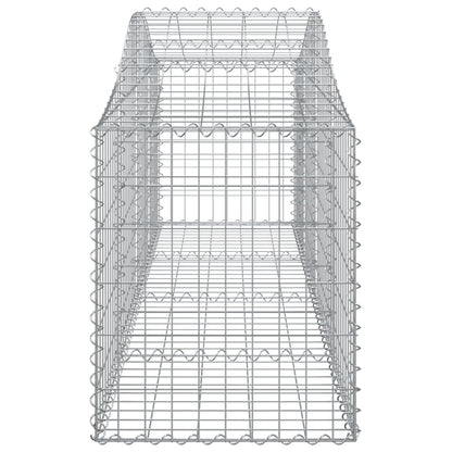 vidaXL Gabions à arc surélevé 7 pcs 200x50x60/80 cm Fer galvanisé