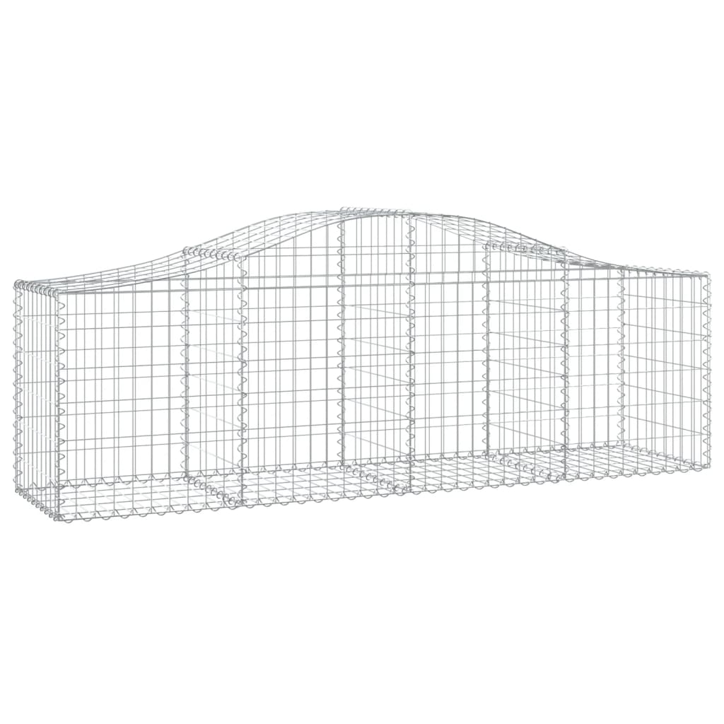 vidaXL Gabions avec arche 8 pcs. 200x50x60/80 cm Fer galvanisé