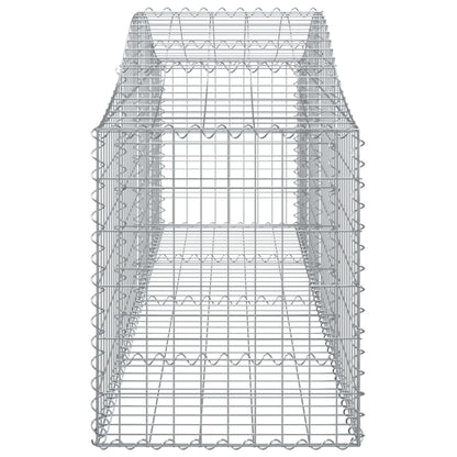 vidaXL Gabionen mit Hochbogen 9 Stk. 200x50x60/80 cm Verzinktes Eisen