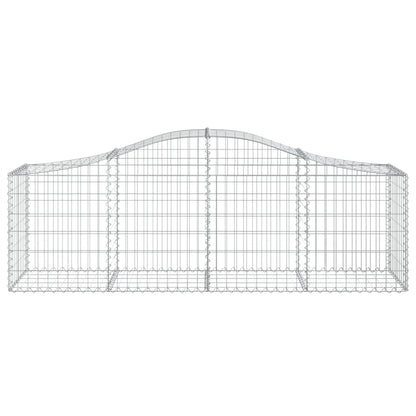 vidaXL Gabionen mit Hochbogen 10 Stk. 200x50x60/80 cm Verzinktes Eisen