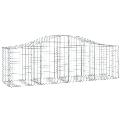 vidaXL Gabions à arc élevé 14 pcs 200x50x60/80 cm Fer galvanisé