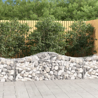 vidaXL Gabions à arc élevé 14 pcs 200x50x60/80 cm Fer galvanisé