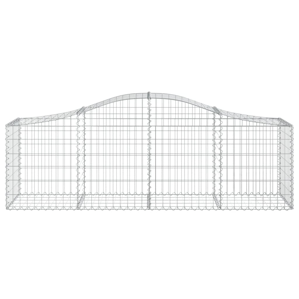 vidaXL Gabions avec arche 15 pcs 200x50x60/80 cm Fer galvanisé