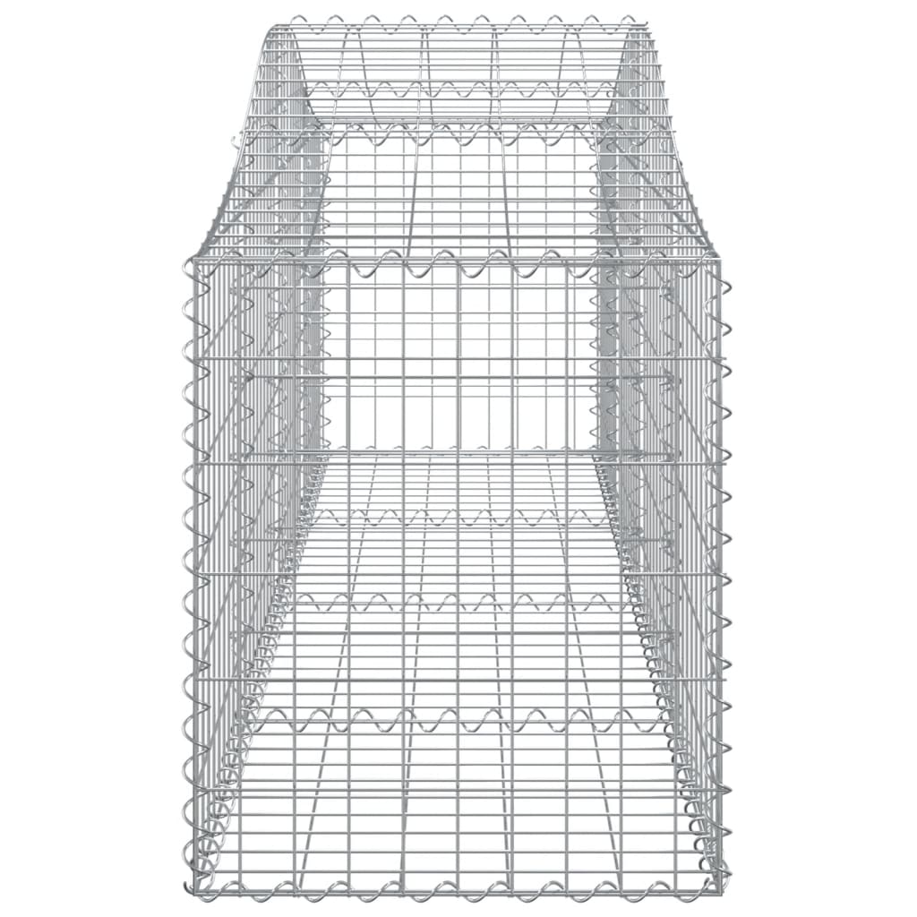 vidaXL Gabions avec arche 15 pcs 200x50x60/80 cm Fer galvanisé
