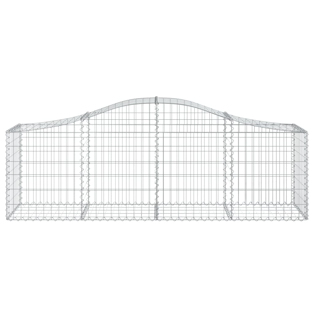vidaXL Gabionen mit Hochbogen 18 Stk. 200x50x60/80 cm Verzinktes Eisen