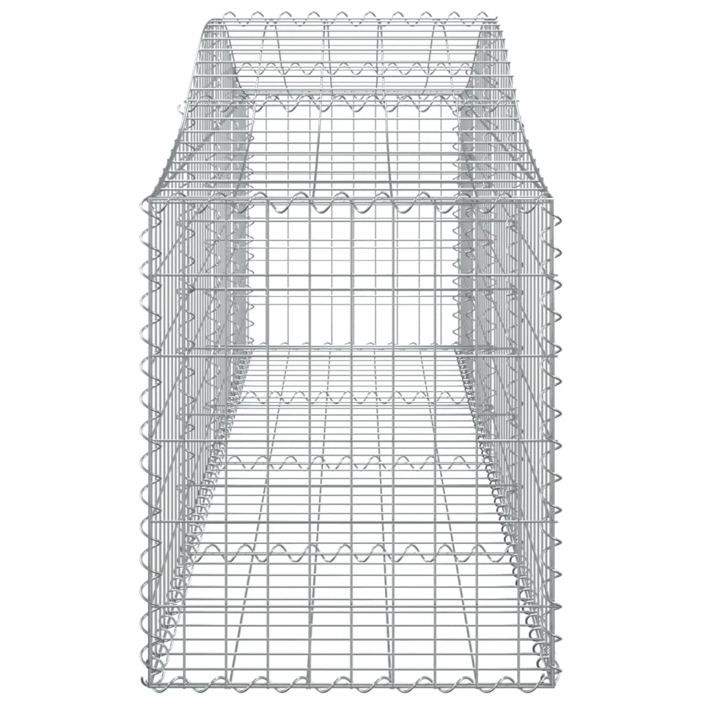 vidaXL Gabionen mit Hochbogen 18 Stk. 200x50x60/80 cm Verzinktes Eisen