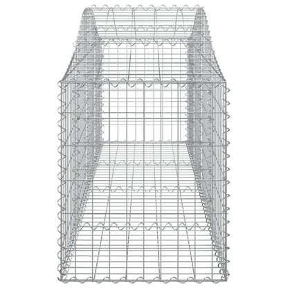 vidaXL Gabionen mit Hochbogen 18 Stk. 200x50x60/80 cm Verzinktes Eisen