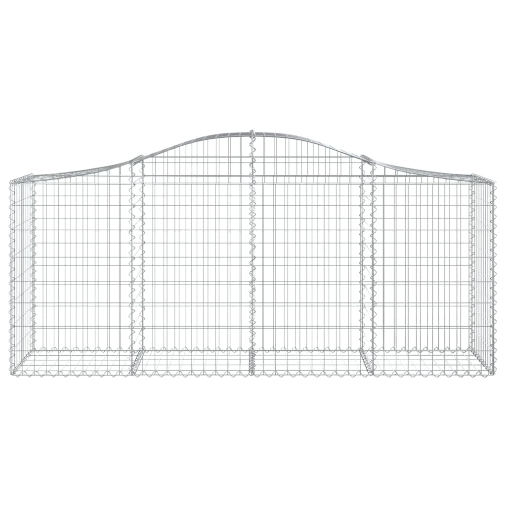 vidaXL Gabionen mit Hochbogen 20 Stk. 200x50x80/100cm Verzinktes Eisen