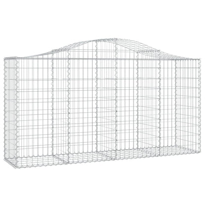 vidaXL Gabionen mit Hochbogen 4 Stk. 200x50x100/120cm Verzinktes Eisen