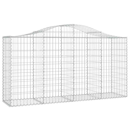 vidaXL Gabionen mit Hochbogen 8 Stk. 200x50x100/120cm Verzinktes Eisen