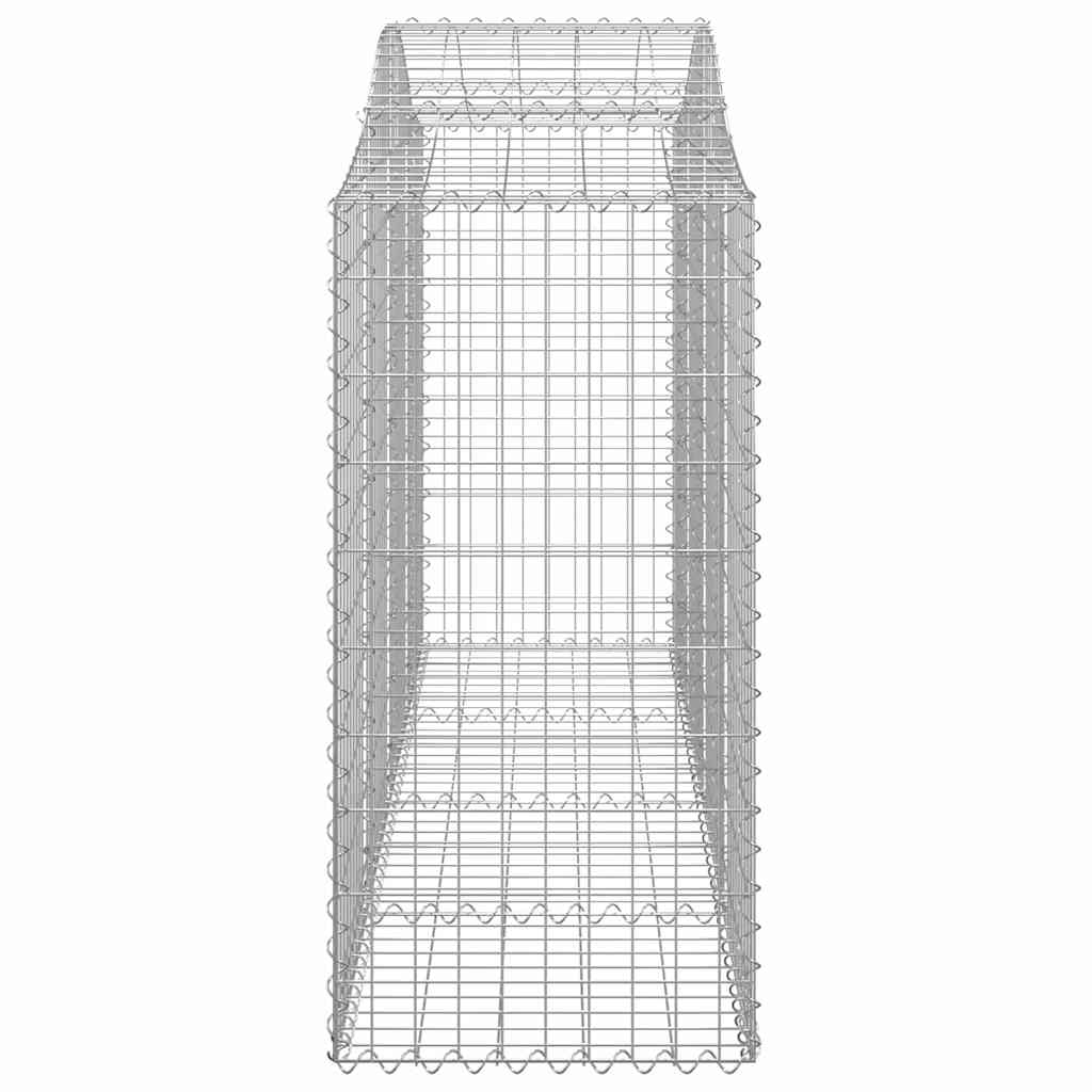 vidaXL Gabionen mit Hochbogen 8 Stk. 200x50x100/120cm Verzinktes Eisen