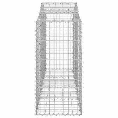 vidaXL Gabionen mit Hochbogen 8 Stk. 200x50x100/120cm Verzinktes Eisen