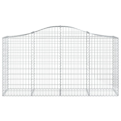 vidaXL Gabionen mit Hochbogen 9 Stk. 200x50x100/120cm Verzinktes Eisen