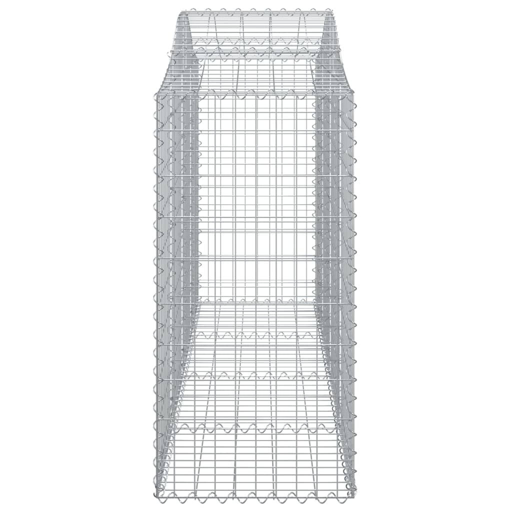 vidaXL Gabionen mit Hochbogen 14 Stk 200x50x100/120cm Verzinktes Eisen