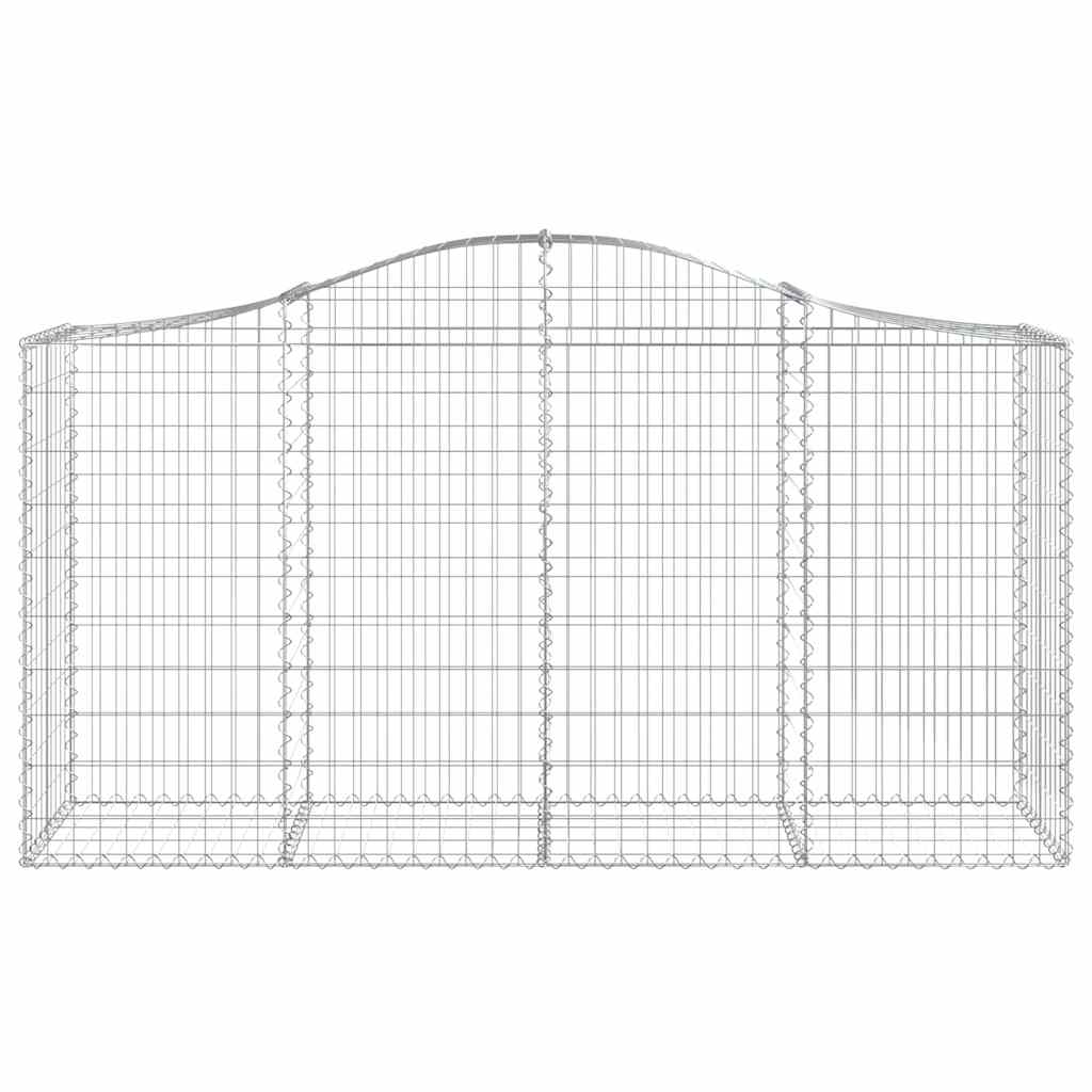 vidaXL Gabionen mit Hochbogen 18 Stk 200x50x100/120cm Verzinktes Eisen