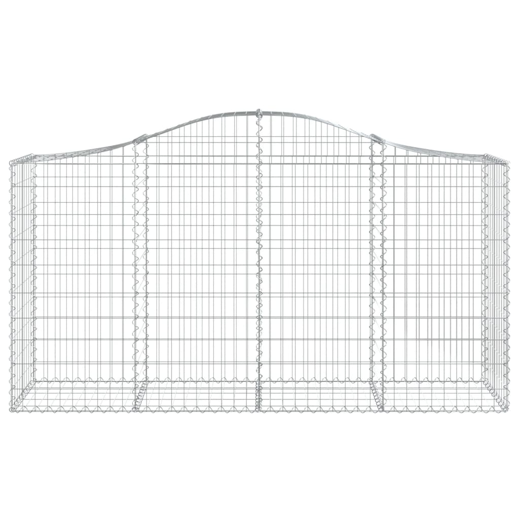 vidaXL Gabionen mit Hochbogen 20 Stk 200x50x100/120cm Verzinktes Eisen