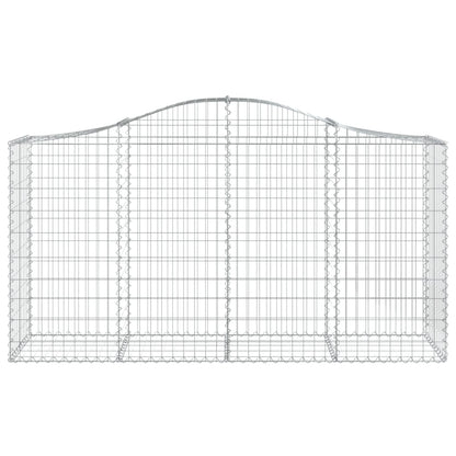 vidaXL Gabionen mit Hochbogen 20 Stk 200x50x100/120cm Verzinktes Eisen