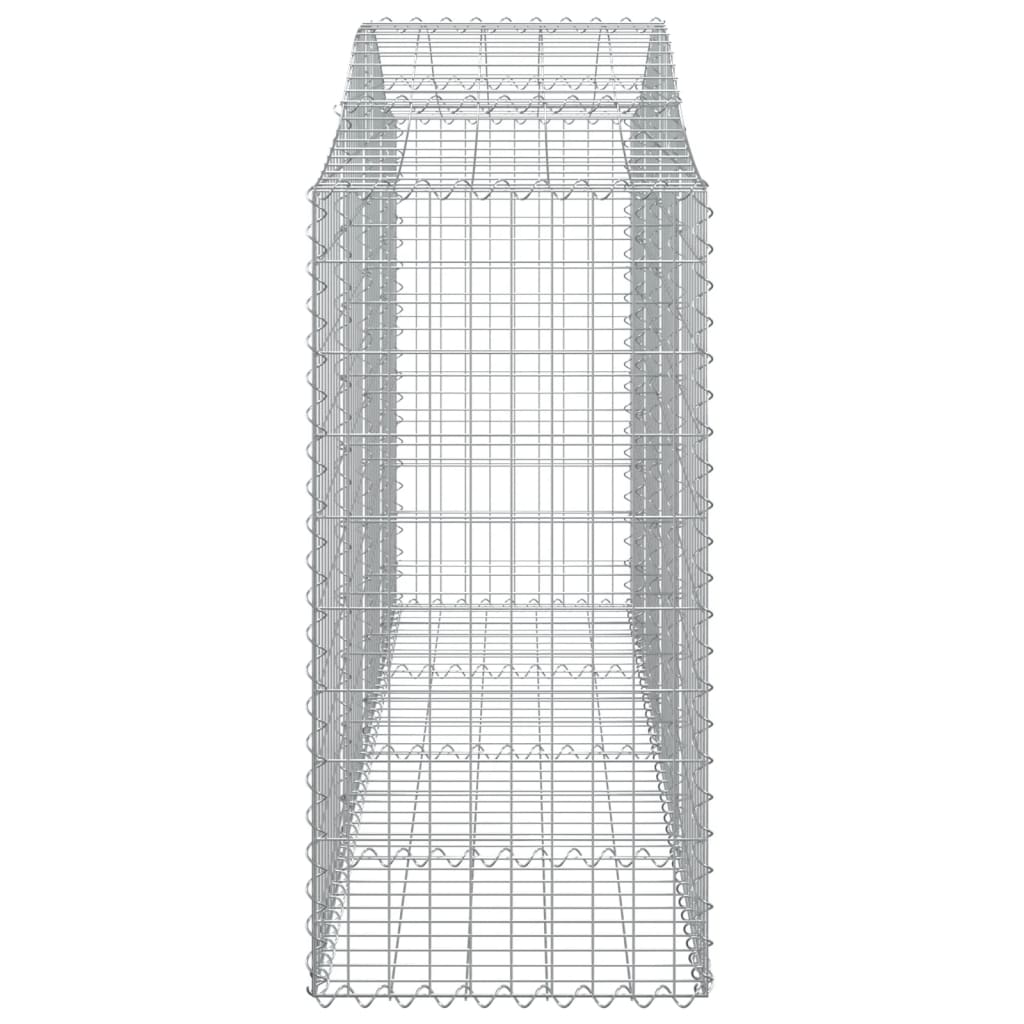 vidaXL Gabionen mit Hochbogen 3 Stk. 200x50x120/140cm Verzinktes Eisen
