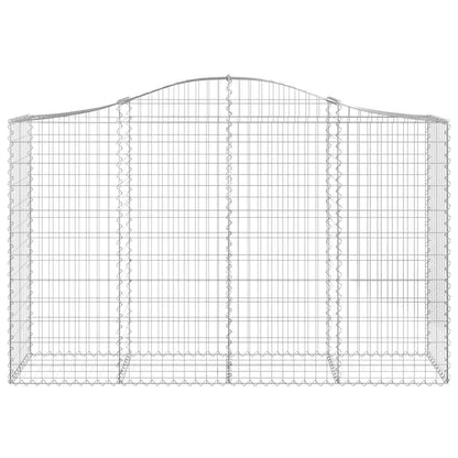 vidaXL Gabionen mit Hochbogen 5 Stk. 200x50x120/140cm Verzinktes Eisen