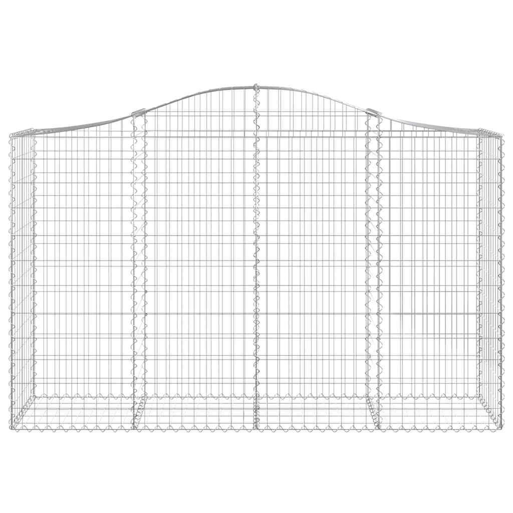 vidaXL Gabions avec arche haute 8 pcs 200x50x120/140cm Fer galvanisé