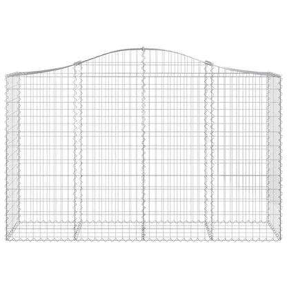 vidaXL Gabionen mit Hochbogen 10Stk. 200x50x120/140cm Verzinktes Eisen
