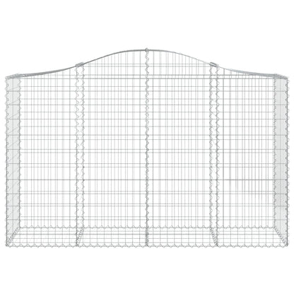 vidaXL Gabions avec arc surélevé 12 pièces 200x50x120/140cm Fer galvanisé