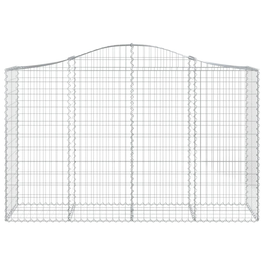vidaXL Gabions avec arche haute 18 pcs 200x50x120/140 cm Fer galvanisé
