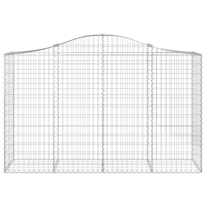 vidaXL Gabionen mit Hochbogen 20Stk. 200x50x120/140cm Verzinktes Eisen