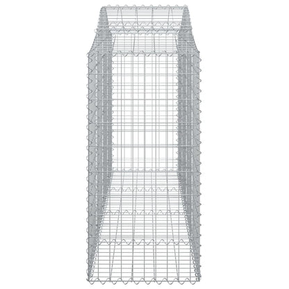 vidaXL Gabionen mit Hochbogen 50Stk. 200x50x120/140cm Verzinktes Eisen