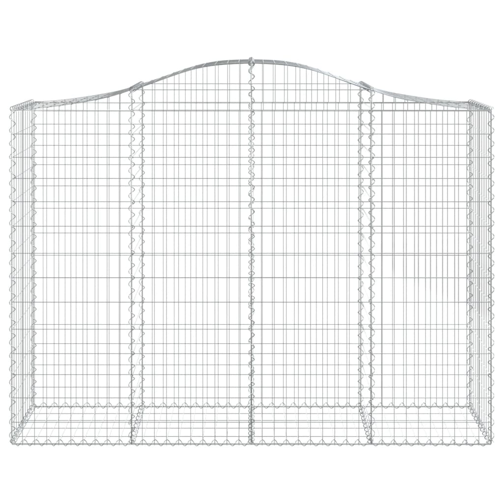 vidaXL Gabions à arc élevé 5 pces 200x50x140/160 cm Fer galvanisé