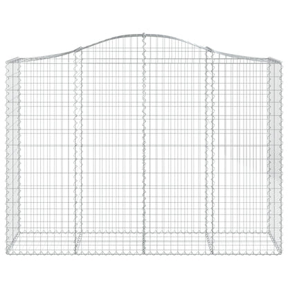 vidaXL Gabions à arc élevé 5 pces 200x50x140/160 cm Fer galvanisé
