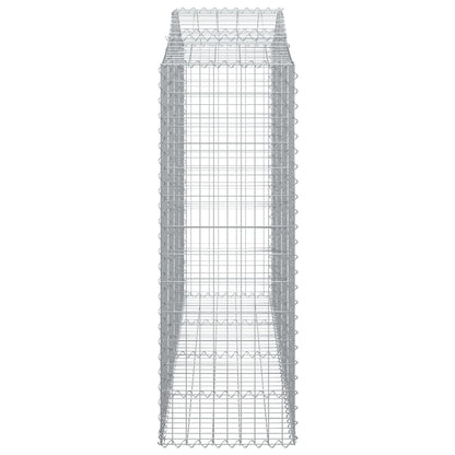 vidaXL Gabionen mit Hochbogen 8 Stk. 200x50x140/160cm Verzinktes Eisen