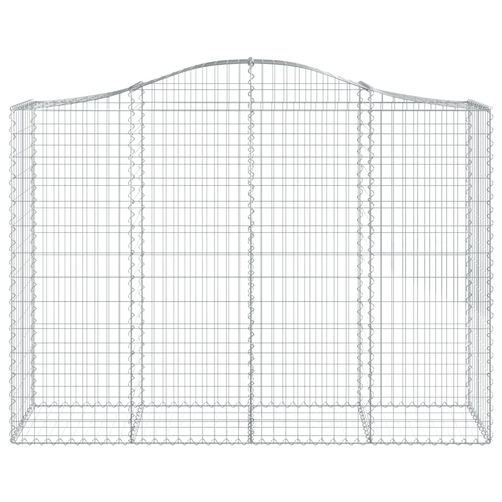 vidaXL Gabionen mit Hochbogen 10Stk. 200x50x140/160cm Verzinktes Eisen