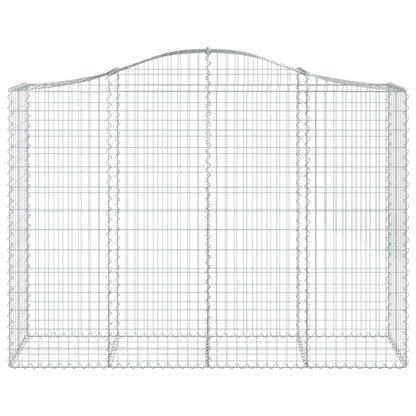 vidaXL Gabionen mit Hochbogen 10Stk. 200x50x140/160cm Verzinktes Eisen