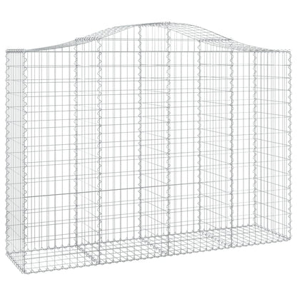 vidaXL Gabions à arche surélevée 11 p. 200x50x140/160 cm Fer galvanisé