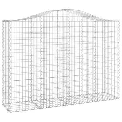 vidaXL Gabionen mit Hochbogen 12Stk. 200x50x140/160cm Verzinktes Eisen