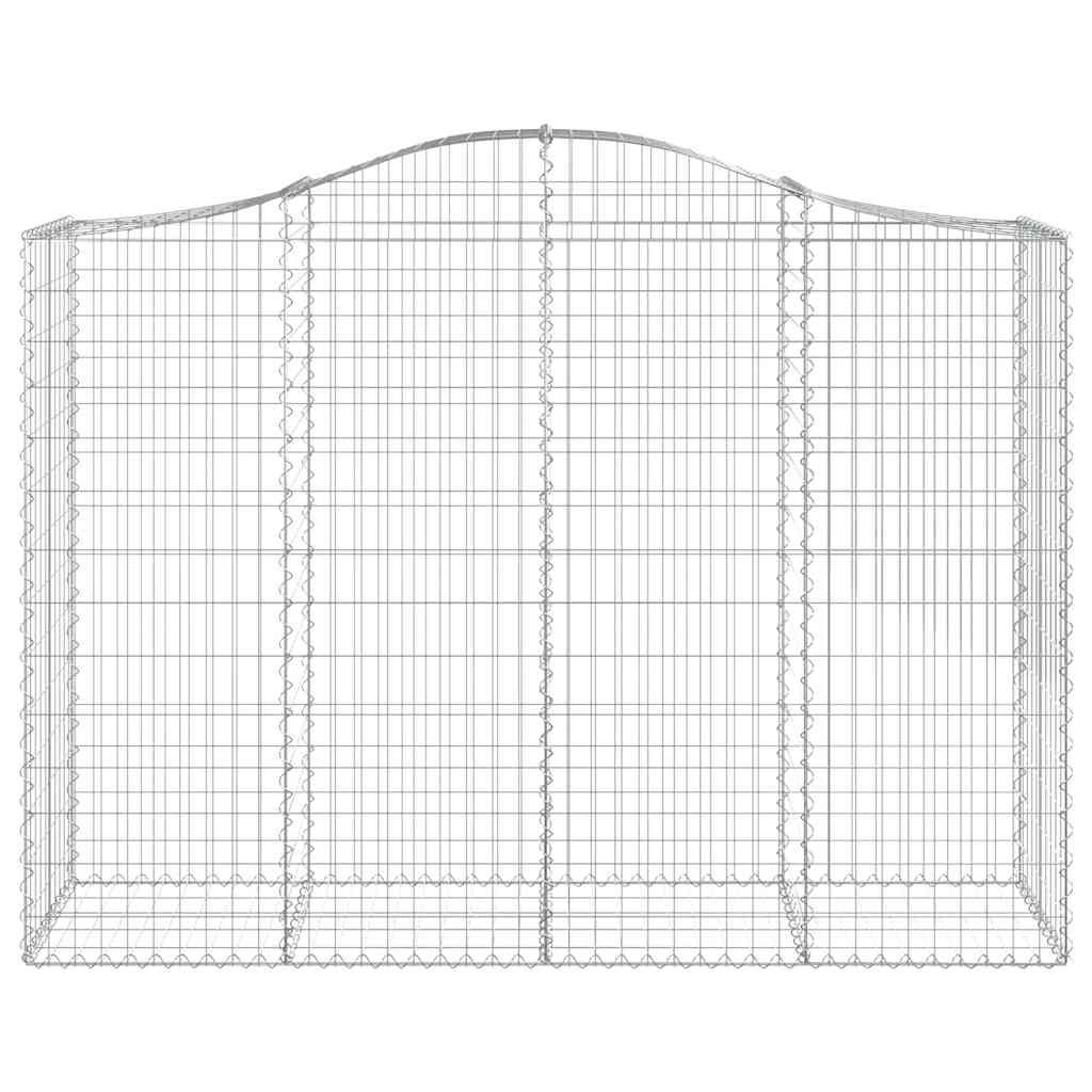 vidaXL Gabionen mit Hochbogen 12Stk. 200x50x140/160cm Verzinktes Eisen