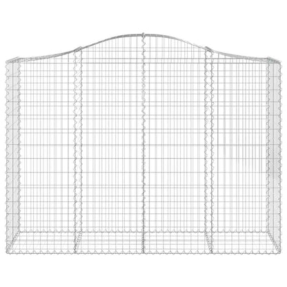 vidaXL Gabionen mit Hochbogen 12Stk. 200x50x140/160cm Verzinktes Eisen