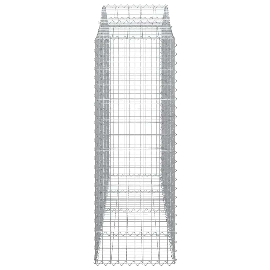 vidaXL Gabionen mit Hochbogen 12Stk. 200x50x140/160cm Verzinktes Eisen