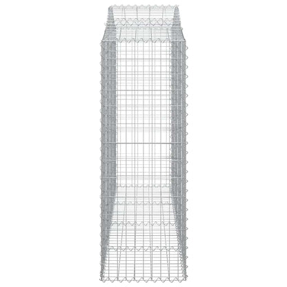 vidaXL Gabionen mit Hochbogen 12Stk. 200x50x140/160cm Verzinktes Eisen