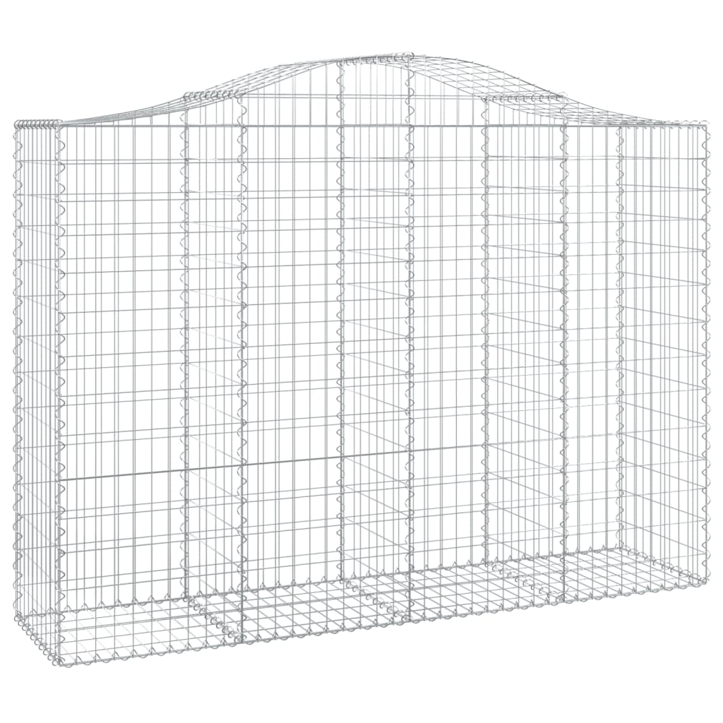 vidaXL Gabions avec arc surélevé 14 pcs 200x50x140/160 cm Fer galvanisé