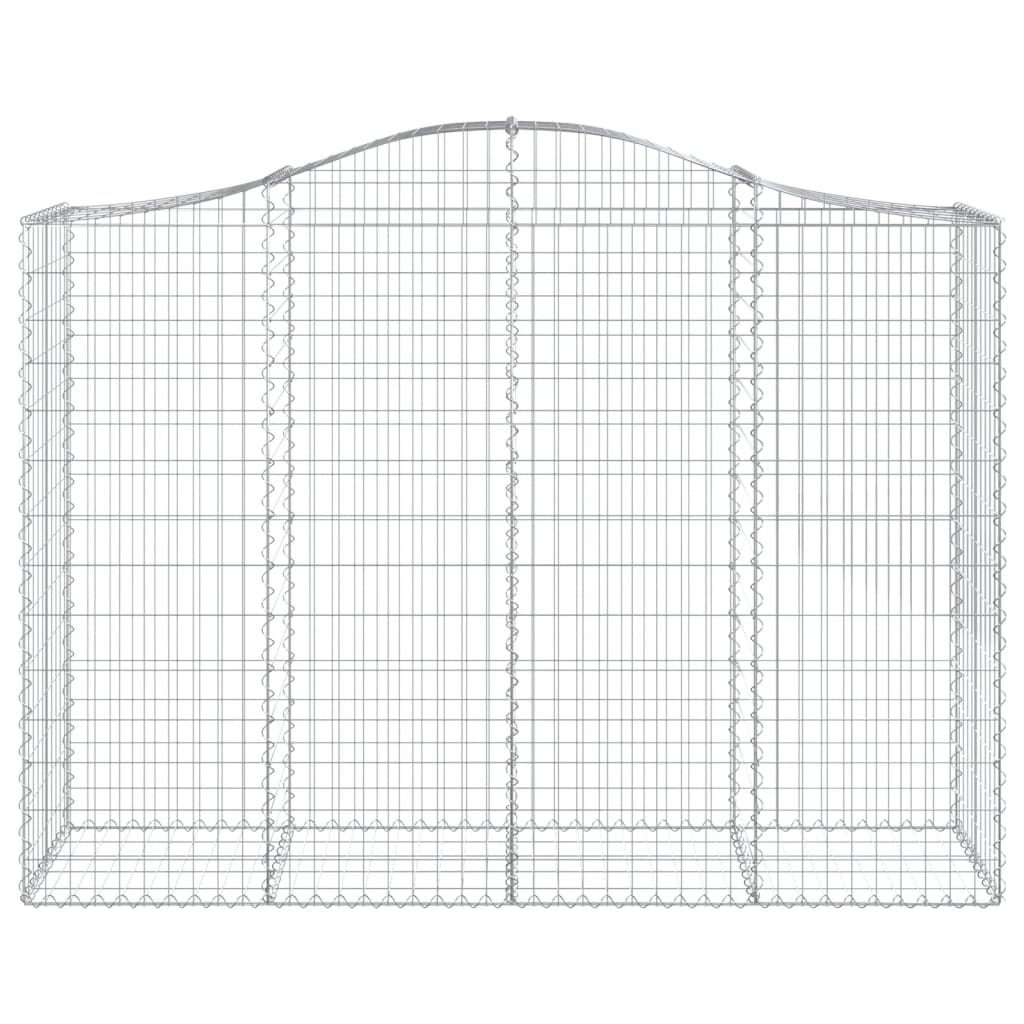 vidaXL Gabions avec arc surélevé 14 pcs 200x50x140/160 cm Fer galvanisé