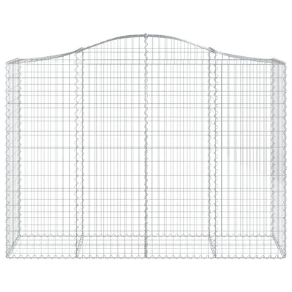 vidaXL Gabions avec arc surélevé 14 pcs 200x50x140/160 cm Fer galvanisé